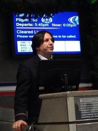 He couldn’t use magic to make that flight leave on time? (Photo via Imgur)